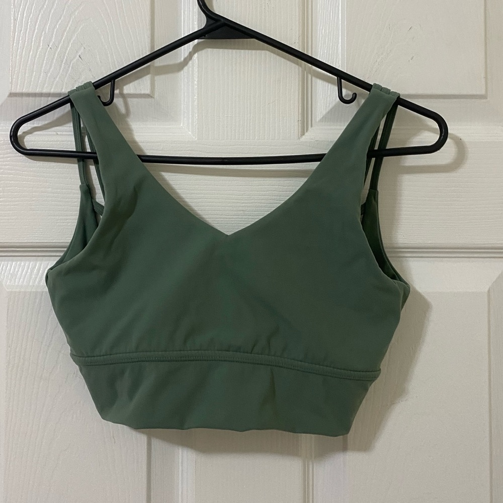 BuffBunny River Bed Light Green Monarch Strappy Sports Bra - Picture 2 of 4